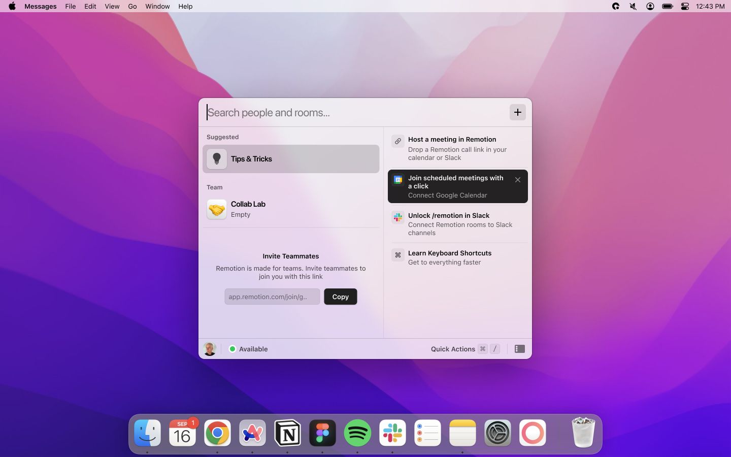 Tips and tricks section on the launcher